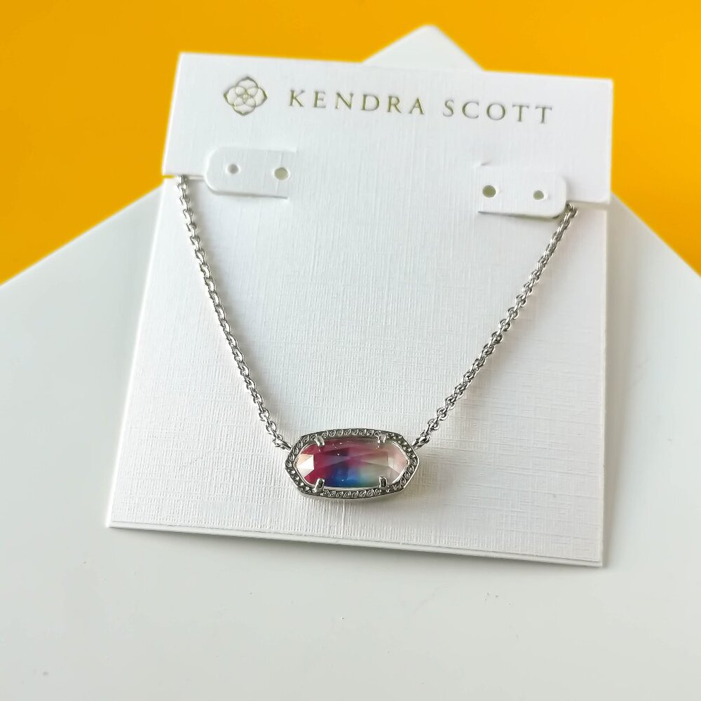 Elisa Silver Watercolor Necklace by Kendra Scott